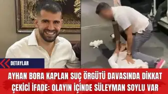 Ayhan Bora Kaplan Suç Örgütü Davasında Dikkat Çekici İfade: Olayın İçinde Süleyman Soylu Var