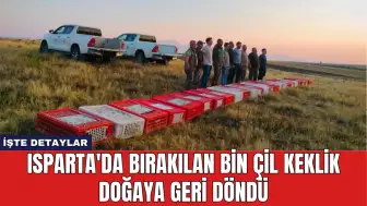 Isparta'da Bırakılan Bin Çil Keklik Doğaya Geri Döndü