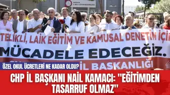 CHP İl Başkanı Nail Kamacı: "Eğitimden Tasarruf Olmaz"