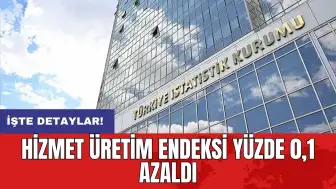 TÜİK açıkladı! Hizmet üretim endeksi yüzde 0,1 azaldı