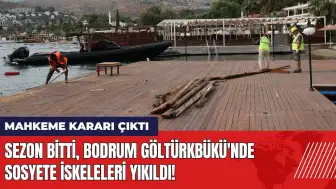 Sezon bitti Bodrum Göltürkbükü'nde sosyete iskeleleri yıkıldı