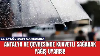 Antalya ve Çevresinde Kuvvetli Sağanak Yağış Uyarısı!