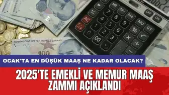 2025'te emekli ve memur maaş zammı açıklandı: Ocak'ta en düşük maaş ne kadar olacak?