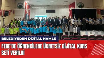 Feke'de öğrencilere ücretsiz dijital kurs seti verildi