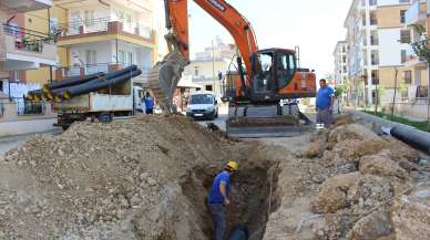 Manavgat’ta yağmur suyu çalışması