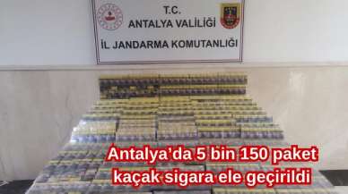 Antalya’da 5 bin 150 paket kaçak sigara ele geçirildi