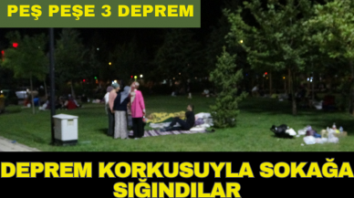 Deprem korkusuyla park ve bahçelere sığındılar