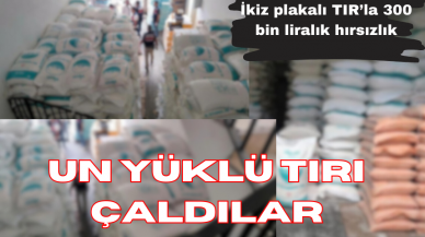 UN YÜKLÜ TIR UNLA BERABER ÇALINDI