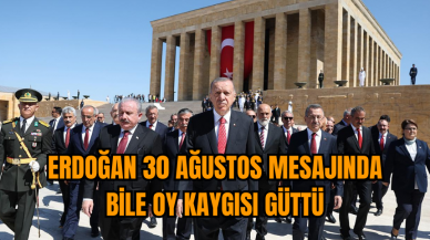 Erdoğan 30 Ağustos mesajında bile oy kaygısı güttü 