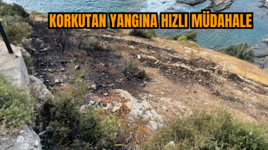 Korkutan yangına hızlı müdahale