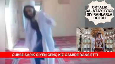 CÜBBE SARIK GİYEN GENÇ KIZ CAMİDE DANS ETTİ