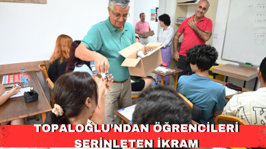 Topaloğlu’ndan öğrencileri serinleten ikram