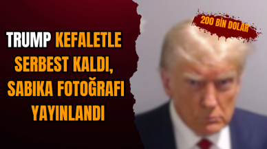 Trump kefaletle serbest kaldı, sabıka fotoğrafı yayınlandı