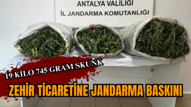 Zehir ticaretine jandarma baskını