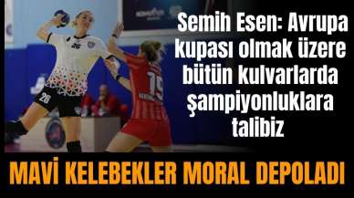 Kadın Hentbol Takımı Mavi Kelebekler moral depoladı