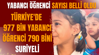 Türkiye'de 977 bin yabancı öğrenci, 790 bini Suriyeli