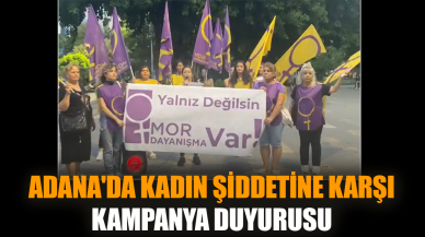 Adana'da kadın şiddetine karşı kampanya duyurusu