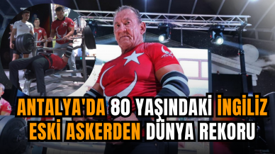 Antalya'da 80 yaşındaki İngiliz eski askerden dünya rekoru