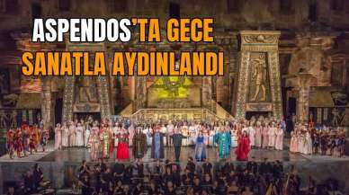 Aspendos’ta gece sanatla aydınlandı