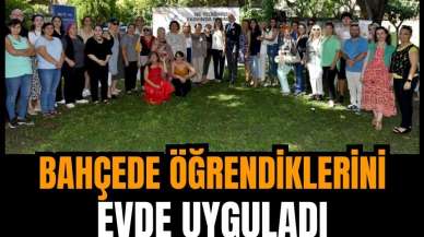 Bahçede öğrendiklerini evde uyguladı 