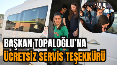 Başkan Topaloğlu’na ücretsiz servis teşekkürü 