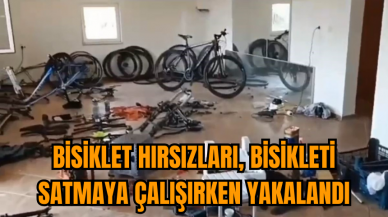 Bisiklet hırsızları, bisikleti satmaya çalışırken yakalandı