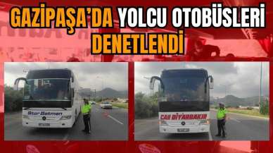 Trafik ekipleri Gazipaşa'da yolcu otobüslerini denetledi