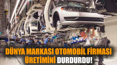 Dünya markası otomobil firması üretimini durdurdu!