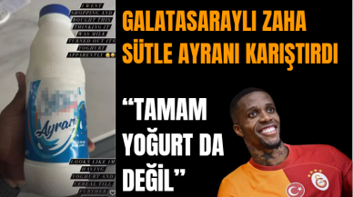 Galatasaraylı Zaha sütle ayranı karıştırdı