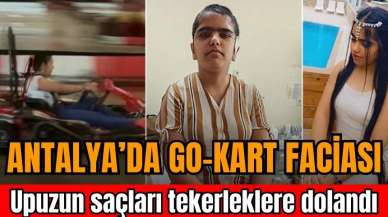 GO- KART ARACINA SAÇLARINI KAPTIRDI