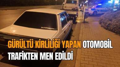 Gürültü kirliliği yapan otomobil trafikten men edildi  