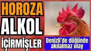 Denizli’de düğünde horoza içki içiren beş kişiye ceza