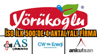 İSO İLK 500'DE 4 ANTALYALI FİRMA