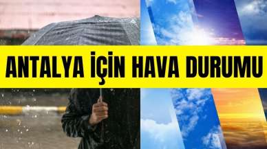 Antalya için 5 günlük hava durumu