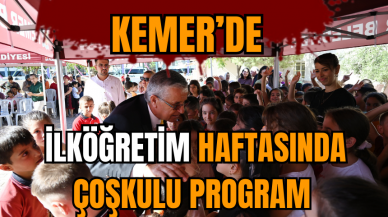 Kemer’de ilköğretim haftasında çoşkulu program