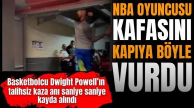 NBA oyuncusu ısınırken kafasını böyle kapıya vurdu