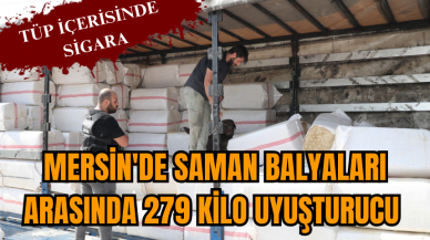 Mersin'de saman balyaları arasında 279 kilo uy*şturucu