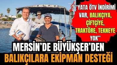 Mersin'de balıkçılara büyükşehirden ekipman desteği