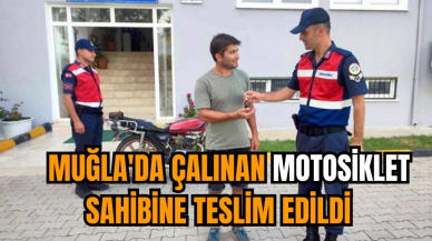 Muğla'da çalınan motosiklet sahibine teslim edildi   