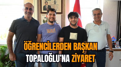 Öğrencilerden Başkan Topaloğlu’na ziyaret