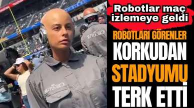 Robotları görenler korkudan stadyumu terk etti