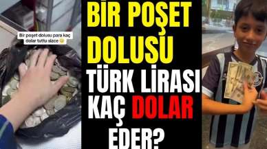 Bir poşet dolusu Türk Lirası kaç Dolar eder?