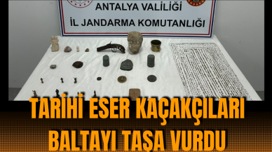 Tarihi eser kaçakçıları baltayı taşa vurdu