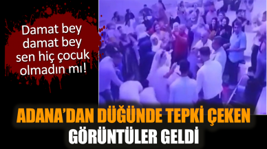 Adana'da düğünde damata tepki toplayan çocuk hareketi