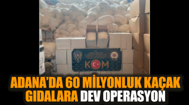 Adana’da 60 milyonluk kaçak gıdalara dev operasyon