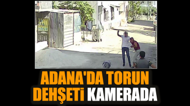 Adana'da torun dehşeti kamerada