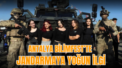 Antalya BİLİMFEST’te Jandarmaya yoğun ilgi