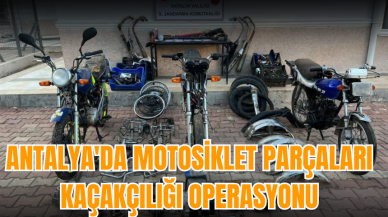 Antalya'da motosiklet parçaları kaçakçılığı operasyonu