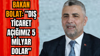 Bakan Bolat: "Dış ticaret açığımız 5 milyar dolar"