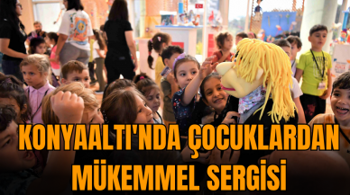 Konyaaltı'nda çocuklardan mükemmel sergisi